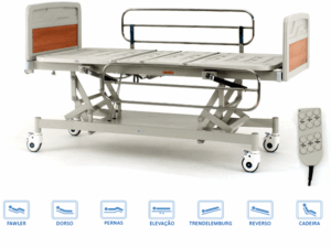 Cama hospitalar elétrica com altura variável