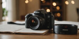 Pessoa sorrindo com produtos de aluguel em casa moderna