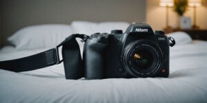 Cama hospitalar com sistema de pesagem e paciente deitado.