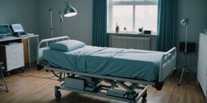 Medfort hospital bed assembly service with tools and bed.