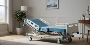 camas hospitalares com grades laterais removíveis