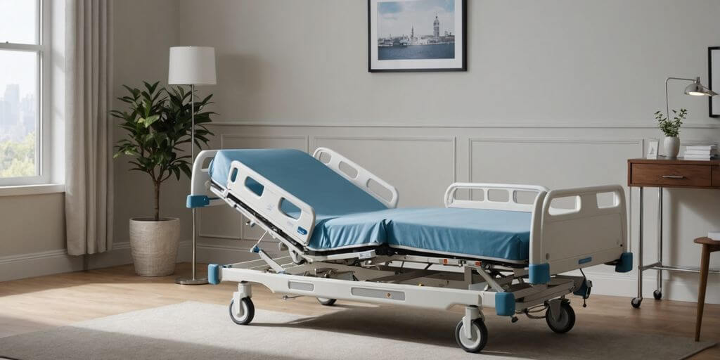 camas hospitalares com grades laterais removíveis