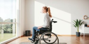 Cadeira de rodas com apoio de cabeça ajustável