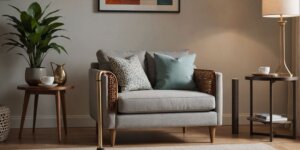 Bengala com assento em sala moderna