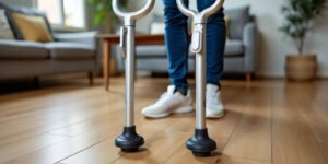 Muletas modernas com amortecedor