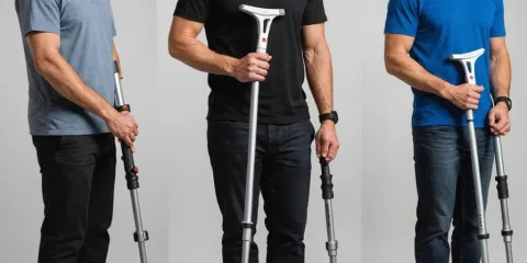 Muletas axilares ou canadenses: Qual alugar?