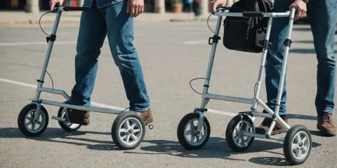 Andadores com rodas ou fixos: Qual é o melhor para alugar?